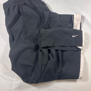 Vintage Nike Black and White Track Pants Gray Tag